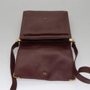 CARTIER Shoulder Bag Leather Red Auth bs21040-10