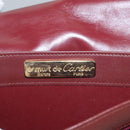 CARTIER Shoulder Bag Leather Red Auth bs21040-18