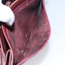 CARTIER Shoulder Bag Leather Red Auth bs21040-12