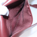 CARTIER Shoulder Bag Leather Red Auth bs21040-22