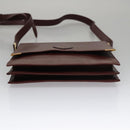 CARTIER Shoulder Bag Leather Red Auth bs21040-5