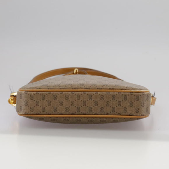GUCCI Micro GG Supreme Shoulder Bag PVC Beige Gold 007 904 0095 Auth bs21045