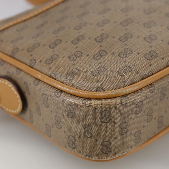 GUCCI Micro GG Supreme Shoulder Bag PVC Beige Gold 007 904 0095 Auth bs21045