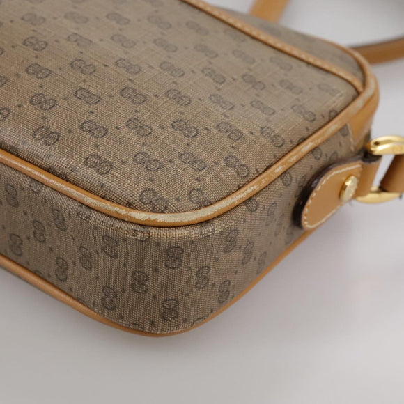 GUCCI Micro GG Supreme Shoulder Bag PVC Beige Gold 007 904 0095 Auth bs21045