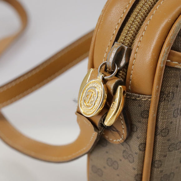 GUCCI Micro GG Supreme Shoulder Bag PVC Beige Gold 007 904 0095 Auth bs21045