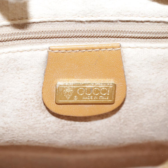 GUCCI Micro GG Supreme Shoulder Bag PVC Beige Gold 007 904 0095 Auth bs21045