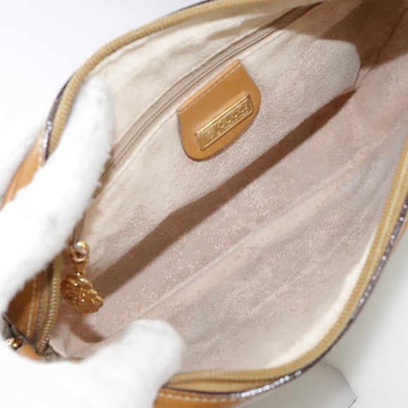 GUCCI Micro GG Supreme Shoulder Bag PVC Beige Gold 007 904 0095 Auth bs21045