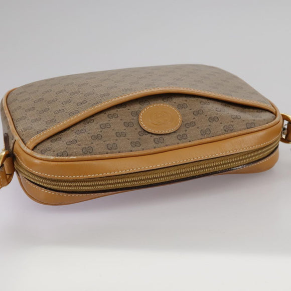 GUCCI Micro GG Supreme Shoulder Bag PVC Beige Gold 007 904 0095 Auth bs21045