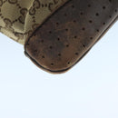 GUCCI GG Canvas Shoulder Bag Beige Silver 145857 Auth bs21051-15