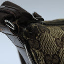 GUCCI GG Canvas Shoulder Bag Beige Silver 145857 Auth bs21051-9