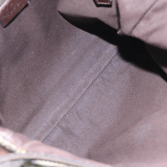 GUCCI GG Canvas Shoulder Bag Beige Silver 145857 Auth bs21051