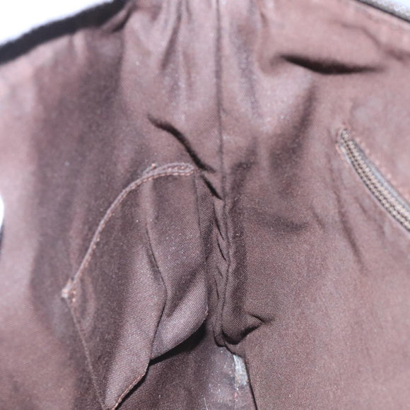 GUCCI GG Canvas Shoulder Bag Beige Silver 145857 Auth bs21051