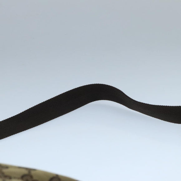 GUCCI GG Canvas Shoulder Bag Beige Silver 145857 Auth bs21051