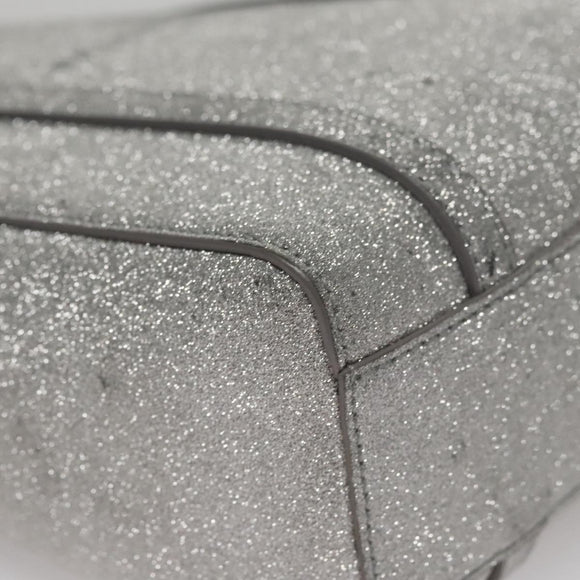 BALENCIAGA Everyday XXS Hand Bag Leather 2way Silver Auth bs21056