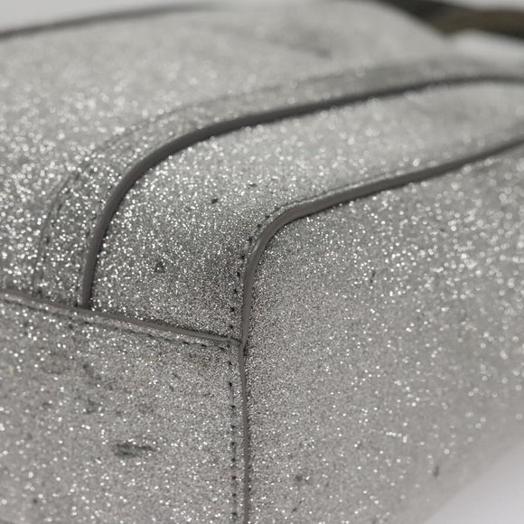 BALENCIAGA Everyday XXS Hand Bag Leather 2way Silver Auth bs21056