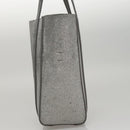 BALENCIAGA Everyday XXS Hand Bag Leather 2way Silver Auth bs21056-3