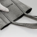 BALENCIAGA Everyday XXS Hand Bag Leather 2way Silver Auth bs21056-6