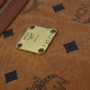 MCM Vicetos Logogram Clutch Bag PVC Leather Brown Gold Auth bs21066-12