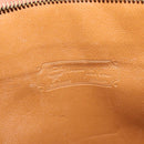 MCM Vicetos Logogram Clutch Bag PVC Leather Brown Gold Auth bs21066-9