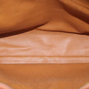 MCM Vicetos Logogram Clutch Bag PVC Leather Brown Gold Auth bs21066-15