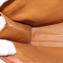 MCM Vicetos Logogram Clutch Bag PVC Leather Brown Gold Auth bs21066-17