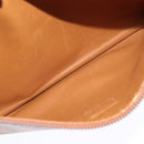 MCM Vicetos Logogram Clutch Bag PVC Leather Brown Gold Auth bs21066-18