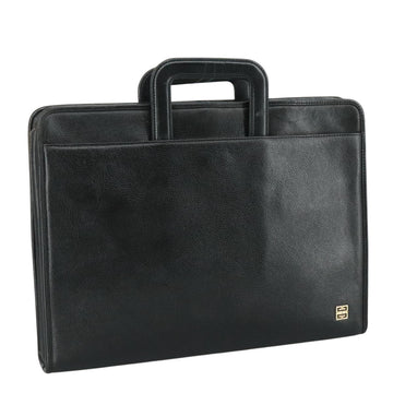 GIVENCHY Hand Bag Leather Black Auth bs21067