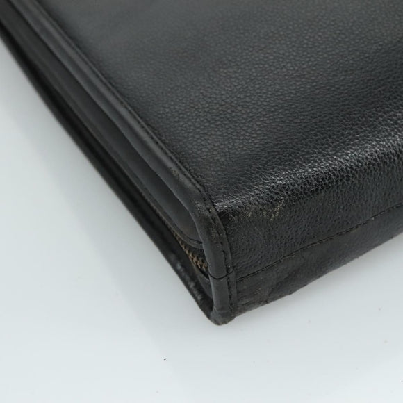 GIVENCHY Hand Bag Leather Black Auth bs21067