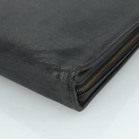 GIVENCHY Hand Bag Leather Black Auth bs21067