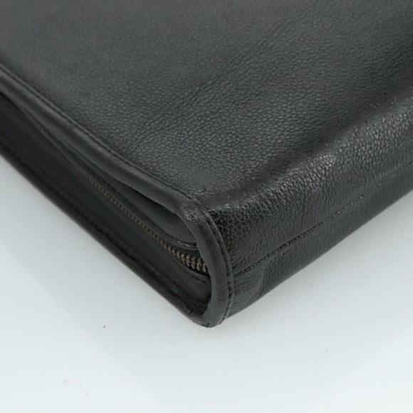 GIVENCHY Hand Bag Leather Black Auth bs21067