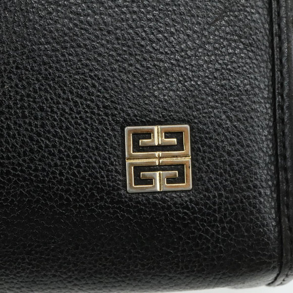GIVENCHY Hand Bag Leather Black Auth bs21067
