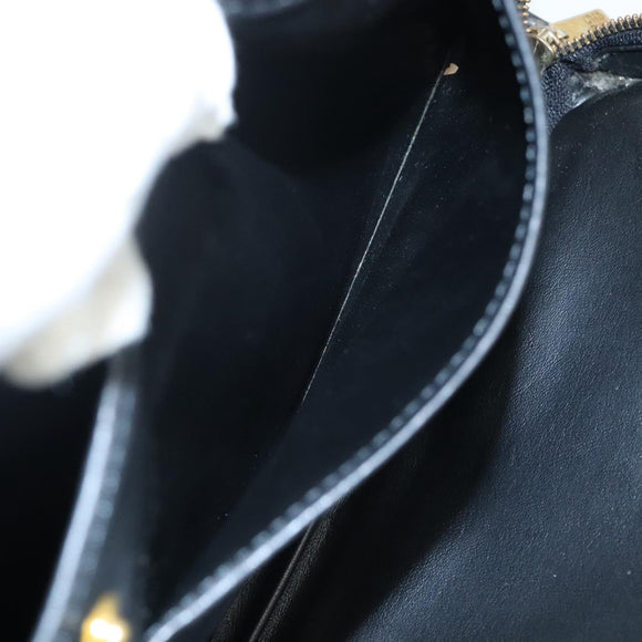 GIVENCHY Hand Bag Leather Black Auth bs21067