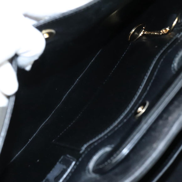 GIVENCHY Hand Bag Leather Black Auth bs21067