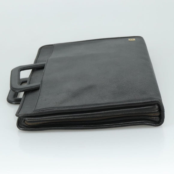 GIVENCHY Hand Bag Leather Black Auth bs21067