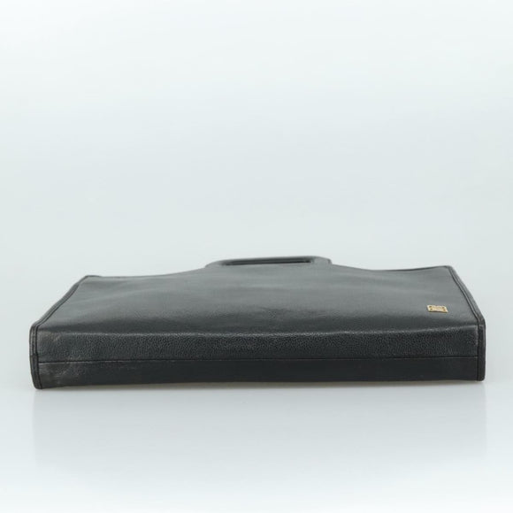 GIVENCHY Hand Bag Leather Black Auth bs21067