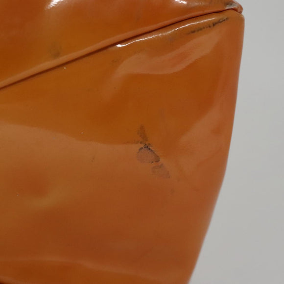 Salvatore Ferragamo Hand Bag Enamel Yellow Auth bs21081