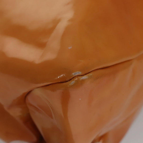 Salvatore Ferragamo Hand Bag Enamel Yellow Auth bs21081