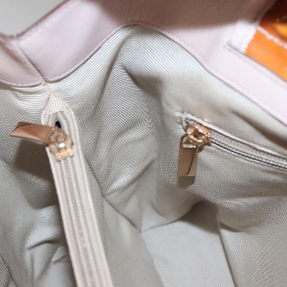 Salvatore Ferragamo Hand Bag Enamel Yellow Auth bs21081