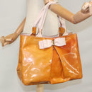 Salvatore Ferragamo Hand Bag Enamel Yellow Auth bs21081-28