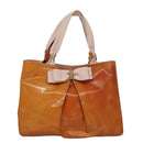 Salvatore Ferragamo Hand Bag Enamel Yellow Auth bs21081-13