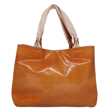 Salvatore Ferragamo Hand Bag Enamel Yellow Auth bs21081 - 0