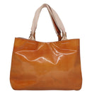 Salvatore Ferragamo Hand Bag Enamel Yellow Auth bs21081-2