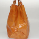 Salvatore Ferragamo Hand Bag Enamel Yellow Auth bs21081-4