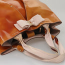 Salvatore Ferragamo Hand Bag Enamel Yellow Auth bs21081-7