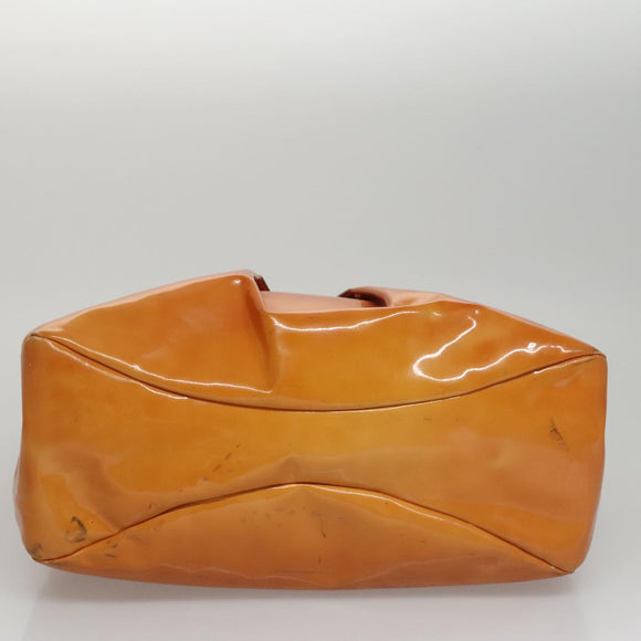 Salvatore Ferragamo Hand Bag Enamel Yellow Auth bs21081