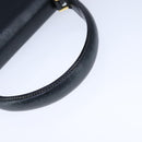Salvatore Ferragamo Gancini Hand Bag Leather Navy Gold Auth bs21083-7