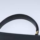 Salvatore Ferragamo Gancini Hand Bag Leather Navy Gold Auth bs21083-8