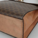 CELINE Macadam Canvas Hand Bag PVC Leather 2way Brown Auth bs21088-9