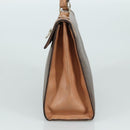 CELINE Macadam Canvas Hand Bag PVC Leather 2way Brown Auth bs21088-4