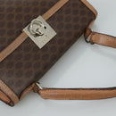 CELINE Macadam Canvas Hand Bag PVC Leather 2way Brown Auth bs21088-6